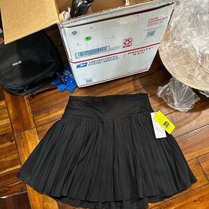 Elegant Black Pleated Skirt